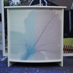 weiße Theke / Counter - in Profi Transportcase - toolless Bausatz
